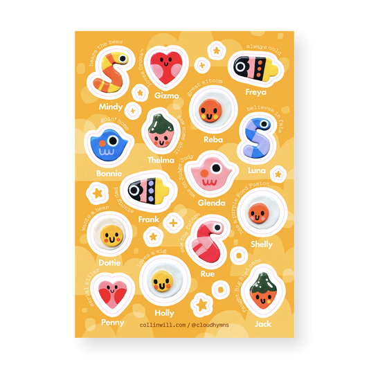 Clay Friends — Vinyl Sticker Sheet