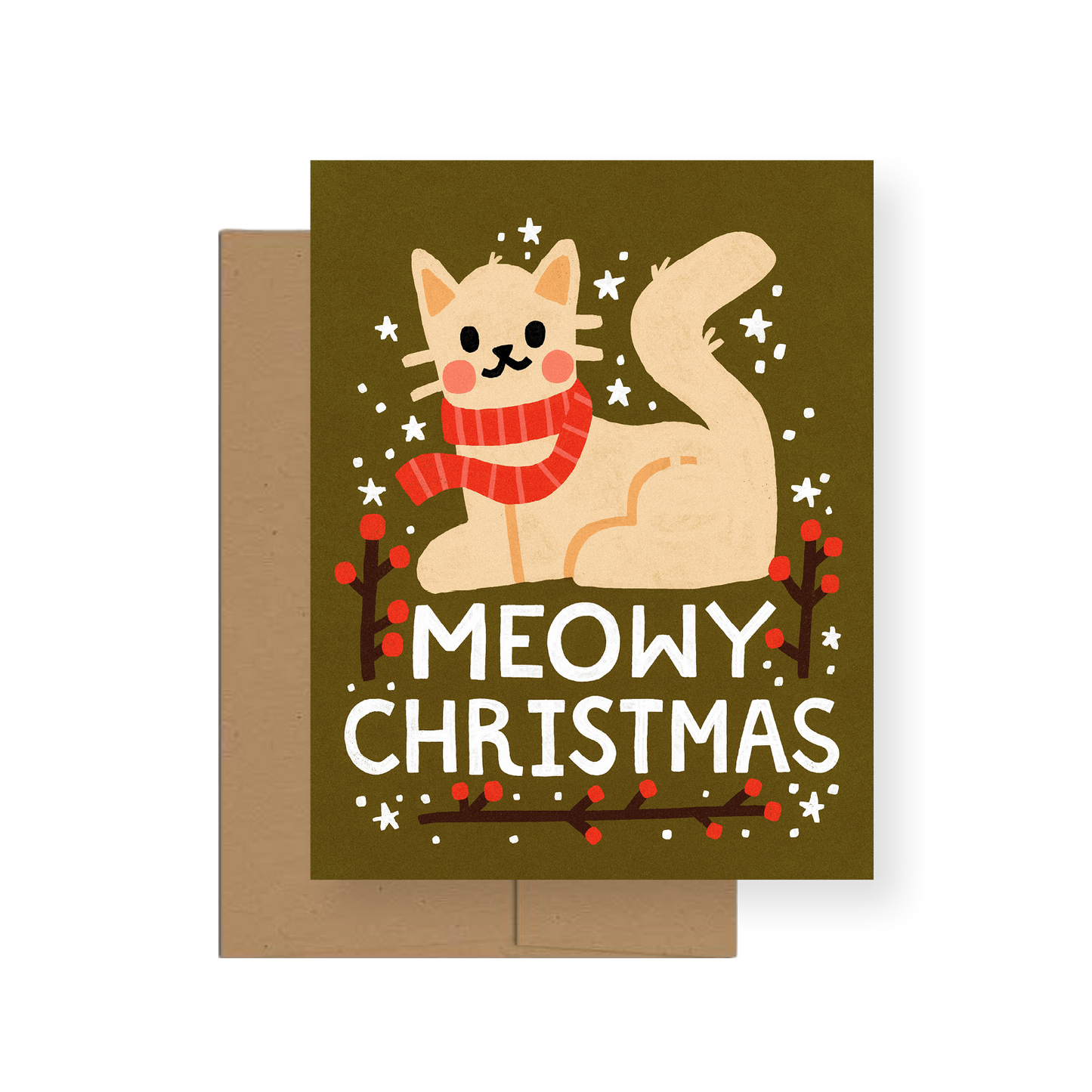 Meowy Christmas — A2 Greeting Card