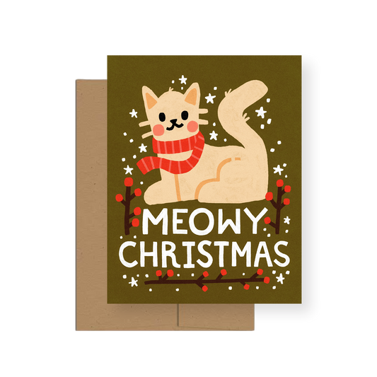 Meowy Christmas — A2 Greeting Card