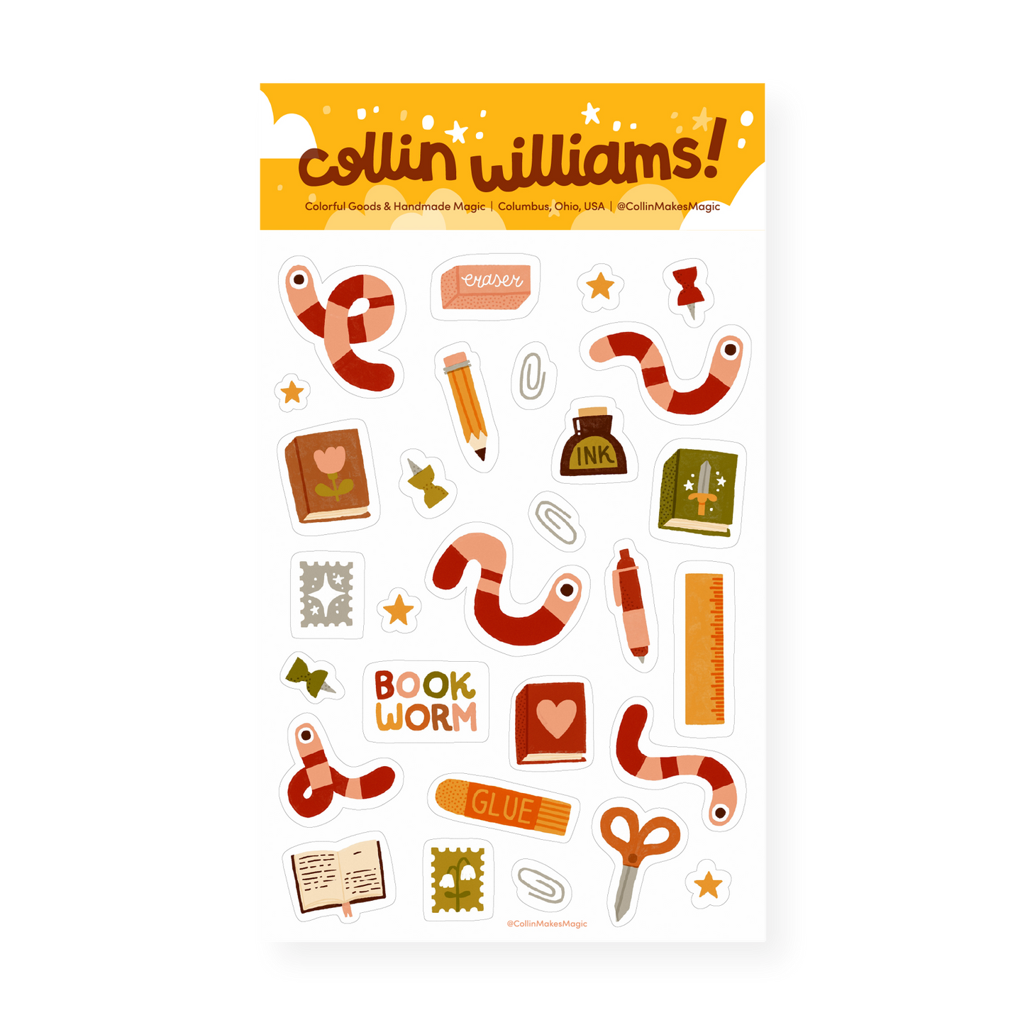 Bookworm — Planner Sticker Sheet