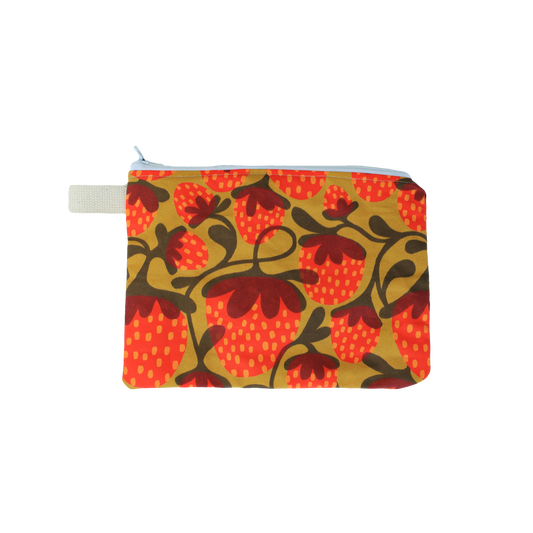 Strawberries — Handmade Zipper Pouch