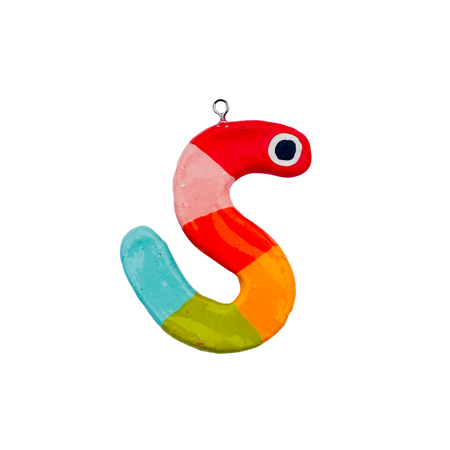 Clay Friends — Rainbow Worm Ornament