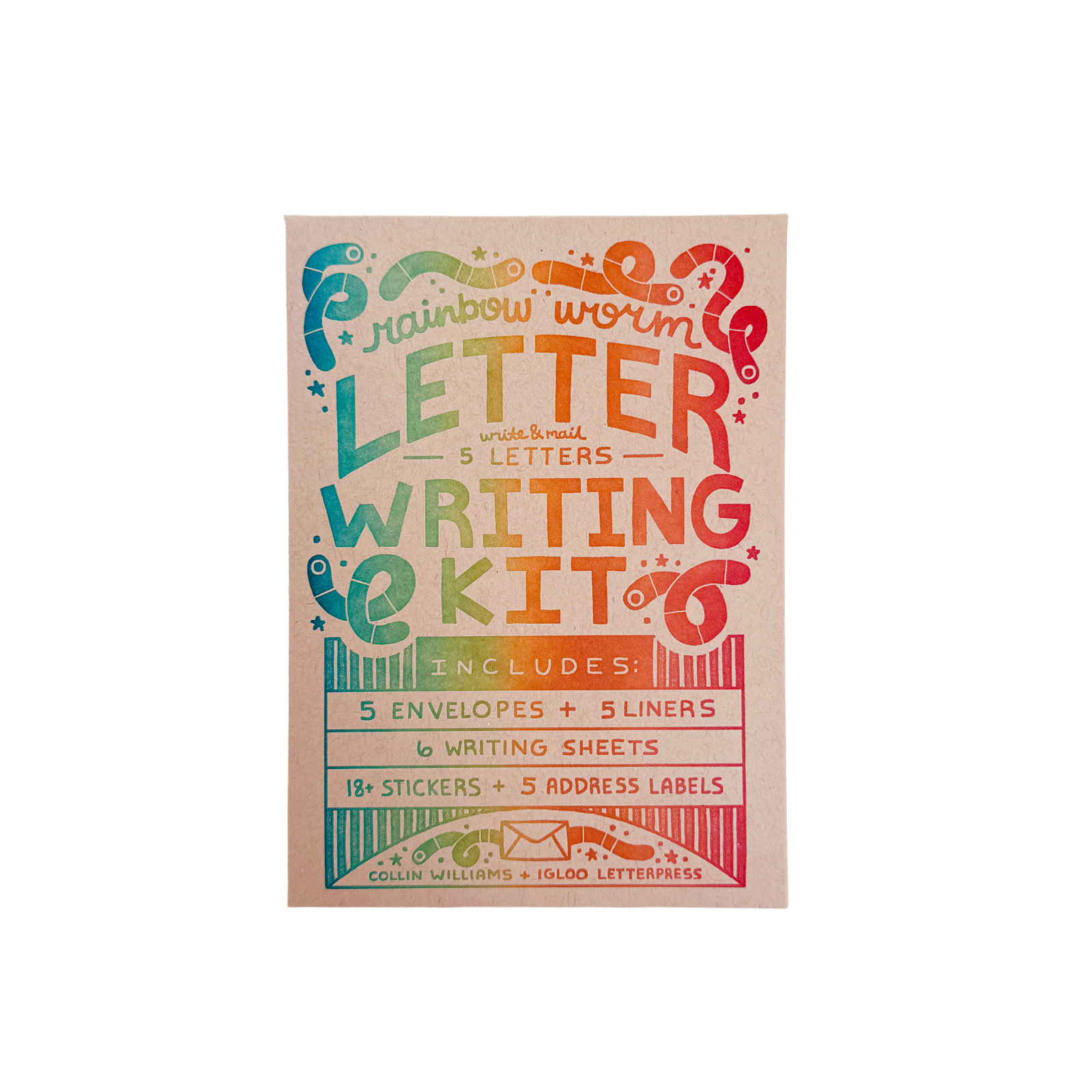 Rainbow Worm — Letter Writing Kit – Collin Williams