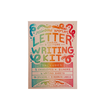 Rainbow Worm — Letter Writing Kit