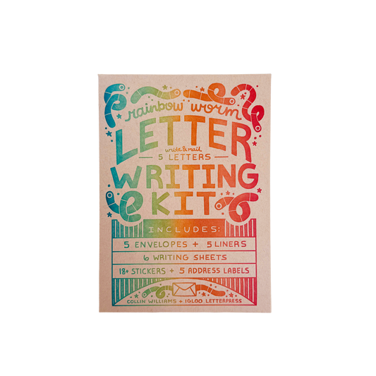 Rainbow Worm — Letter Writing Kit