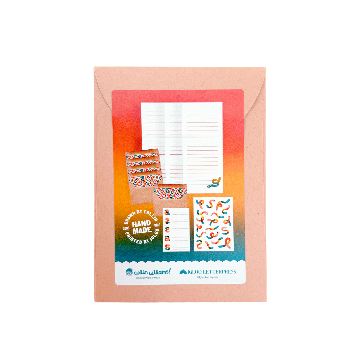 Rainbow Worm — Letter Writing Kit