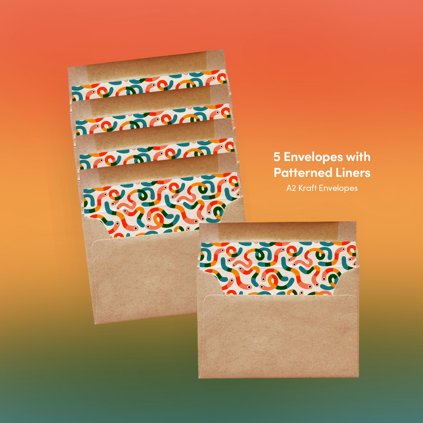 Rainbow Worm — Letter Writing Kit