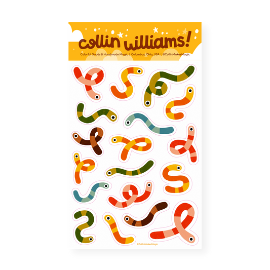 Earthworms— Planner Sticker Sheet