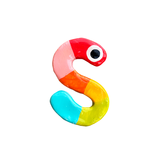 Clay Friends — Rainbow Worm Magnet