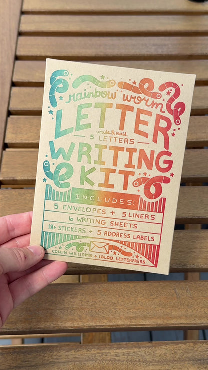 Rainbow Worm — Letter Writing Kit